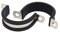 Sourcingmap 38mm Dia EPDM Rubber Lined U Shaped Pipe Tube Wire Clamps Clips 2pcs