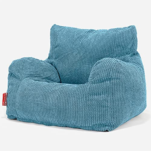 Lounge Pug, Sitzsack Ohrensessel, Pom-Pom Türkis