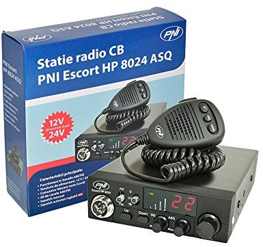Radio CB PNI 8024 Escort HP ASQ Ajustable 12V - 24V, 4W Am/FM
