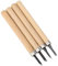 4pcs Scalpelli per Legno, Coltello da Intaglio del Legno Strumenti di Intaglio del Timbro di Gomma 2#
