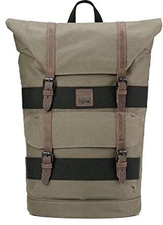 Troop London Heritage Waxed Canvas Fold Top Backpack