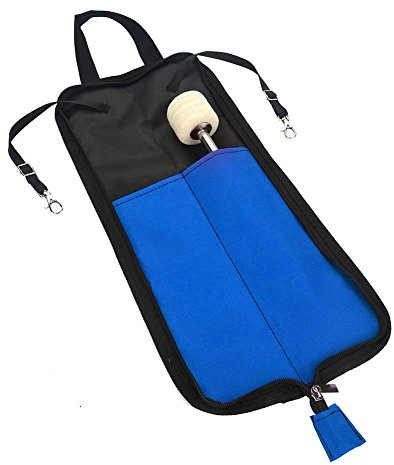 Bolsa de Baquetas, 5 Colores Palillo del Tambor Bolsa de Almacenamiento Bolso Portatil Drumstick(Azul)