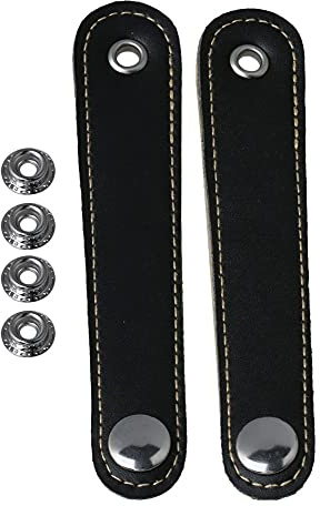 Mxfans 2Pcs 10cm PU Accordion Bellow Straps Adjustable