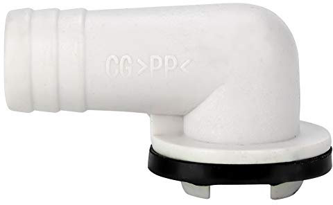 Tubería de drenaje del acondicionador de aire - Salida de drenaje de ángulo recto, Herramienta de drenaje del aire acondicionado blanca