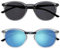 OPULIZE Met Sonnen Leser Brille 2er Pack Schlank Runder Rahmen Federscharniere Kratzfeste Getönte Linse UV400-Schutz Transparent Grau Kristall Herren Damen SS60-7C +3.50
