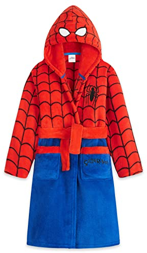 Marvel Vestaglia Bambino Spiderman - Vestaglia Invernale Pile Morbido (Rosso/Blu, 5-6 anni)