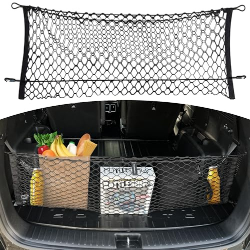 Envelope Style Trunk Mesh Cargo Net for KIA Sorento S LX EX SX 2021-2026 - Car Accessories - Premium Trunk Organizers and Storage - Cargo Net for SUV - Vehicle Carrier Organizer for KIA Sorento PHEV