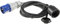 CEE Kabel Adapter 1,5M Stecker auf Schutzkontakt-Kupplung IP44 spritzwassergeschützt I H07RN-F 3G2,5 I 230V / 16A 3-polig für Camping, Caravan Wohnwagen