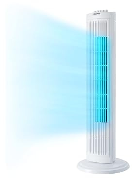 PELONIS 30 Inch Oscillating Tower Fan with 3 Speed Settings and Auto-off Timer, Standing Fan PFT28A2BWW, White