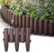 Aufun Bordura per prato in plastica 8,4m, da giardino effetto legno in polipropilene, falciante palizzata decorativa da giardino, 1 elemento LxAxP: 28x24x1 cm, Marrone