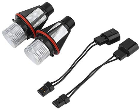 ihreesy Luz LED de Ojos de Ángel para Coche, 2PCS 5W LED Ojos de Ángel Luces de Señal 000K 720LM H8 Angel Eyes Lámpara E39 / E87 / E63 / E64-6312694048, E53 / E65 / E66-63126916097, E61-63126929309