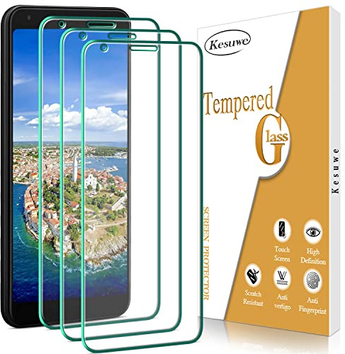 Kesuwe [3 Stück] Schutzfolie für Google Pixel 3a, Anti-Kratzen, 9H Härte, Ultrabeständig, Anti-Bläschen, HD Klar Displayschutzfolie, Einfache Installation, Hülle Freundllich