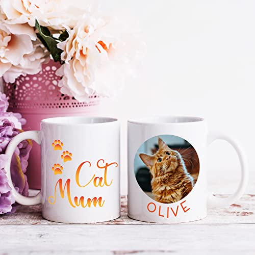 Personalised Cat Mug (11oz White Ceramic) Cat Mum Mug