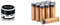 Peach PA105 Mini Staubsauger | 1 Stück | batteriebetrieben (2X AA) | hohe Saugkraft | schwarz & Amazon Basics Performance Batterien Alkali, AA, 12 Stück (Design kann von Darstellung abweichen)
