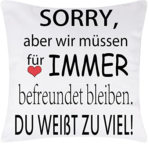 Merclix Kissenbezug 45x45cm Geschenke für Freundin Geschenk Beste Geburtstag Weihnachten Freund Geburtstagsgeschenk, (TW-EX-ET220076A1)