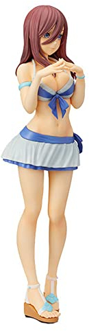 Jiumaocleu The Quintessential Quintuplets-Figur, 17 cm, Badeanzug-Stil, Nakano Miku, Statue, Modell, Anime-Figur, handgefertigt, Sammlerstück, Desktop-Dekoration für Fans