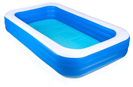 AQUASTIC Piscina Hinchable para jardín de Infantes, Capacidad de 1160 litros, Dimensiones 305 x 183 x 56 cm, Vinilo, versátil, para Toda la Familia, Larga duración, Azul AIP-305R