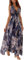 SEEKWISH Robes Longue Femme Ete de Plage Florales Col en V sans Manches, Bleu, S