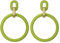 SIXDUTON Pendientes De Aro Acrílicos Para Mujeres, Aretes Circulares De Aro Pendientes Llamativos Bohemios Joyería De Moda (Verde)