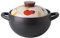 olla de barro con tapa, hogar de dibujos animados pintados a mano sopa cacerola de cerámica, porcelana olla sopera, olla de guiso, fuego abierto estufa de gas cacerola (E 4.5L)