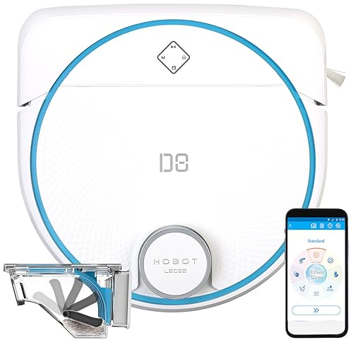 Sichler Exclusive Saug Wischroboter: HOBOT LEGEE D8 Multiroom-Wisch- und Saugroboter, WLAN, Lidar, 5.000 Pa (Laser-Saugroboter, Saug-Wisch-Roboter mit Station, Senioren Handy)