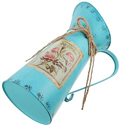 TOPBATHY 1pc flowerpot metal flower holder retro pot chic display dining table flower pot galvanized flower bucket flower arrangement decorative jug vase vintage blender