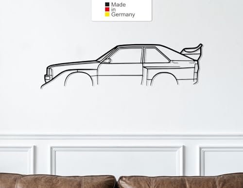for AUDI S1 Classic, Metall Wandbild, Wanddeko, Auto Silhouette, Metal Car Wall Art (Größe: 200 cm (78))