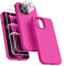 Dssairo [5 in 1 für iPhone 12 Pro Max Hülle 6,7 Zoll, mit 2 Pack Displayschutzfolie + 2 Pack Kameraobjektivschutz, Flüssigsilikon Ultra Slim Stoßfest Schutzhülle Handyhülle (Hot Pink)