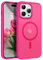 VENINGO Magnetic for iPhone 14 Pro Case,Compatible with MagSafe Matte Translucent Shockproof 360 Protective Slim Girls Women Man Cover Case for iPhone 14 Pro, Hot Pink