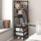 FairyHover Porte-Manteau Autoportant Organisateur De Placard Cintre d'angle Arbre Entrée Chambre Porte-Chapeau avec Étagère À Chaussures avec Crochets pour Entrée Chambre A,45 * 60CM