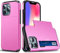 Beajew Coque Portefeuille pour iPhone 6 Plus/6s Plus avec Porte-Cartes, Étui de Protection Téléphone Double Couche Antichoc, Fente Cachée Coulissante, Antichoc TPU+PC Housse Portefeuille - Rose