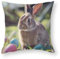 Zhimahou Kissenbezüge, 80 x 80 cm, niedlicher Osterhase, bunte Eier, Frühlingswiese, Stuhlkissen, Sofakissen, Sitzkissenbezüge, Bett-Kissenbezüge