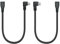 Lot de 2 rallonges micro USB courtes - 90 degrés - Angle gauche et droit - Micro USB mâle vers femelle - Câble de charge et de synchronisation de données pour appareil micro USB - Pour téléphone,