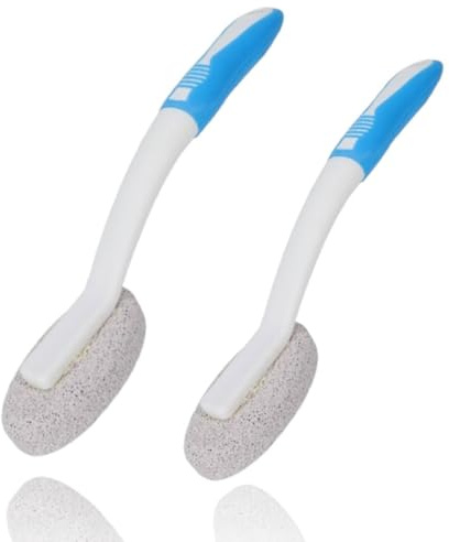 Beufee 2PCS Pumice Stone for Toilet Cleaning, Toilet Pumice Stone | Handle Toilet Bowl Cleaner Pumice Stone Sticks Toilet Pumice Cleaning Stone with Handle Cleaning Cleaner Toilet Brush