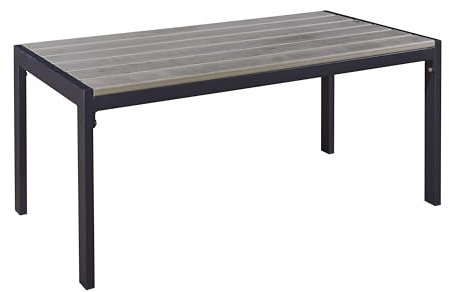 Bello Giardino | Corto Gartentisch - Kompakter, Stilvoller Balkontisch aus Technorattan und Aluminium, Wetterfest und UV-beständig, Leicht und Platzsparend, Modernes Design für Garten