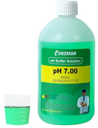 UIUZMAR pH 7.00 Kalibrierlösung, pH Pufferlösung 500ml für Präzise Kalibrierung von pH Messgerät, pH Tester Kalibrierflüssigkeit