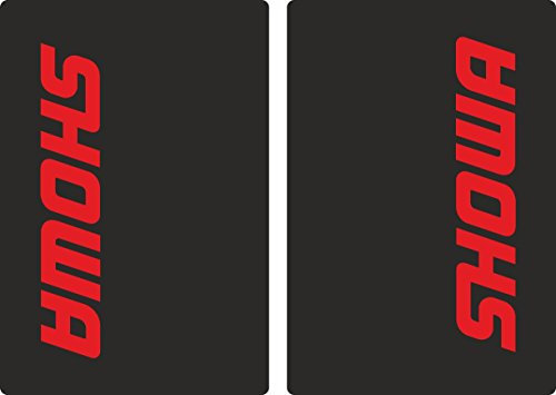 Upper Fork Decal Stickers Graphic Set Compatible with SHOWA Suspension - Fit All Dirt Bikes - Adhesive Vinyl Red (Glossy)