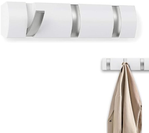 AONAT Porte Manteau Mural Pliant,Patère Murale de 3 Crochets rétractables,Patères Pour Suspendre Manteaux écharpes,Sacs à Main et Autres,Pour Cuisine,Salle