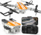 LE-IDEA Plegable Mini Drone con Cámara 1080P, IDEA12 Dron con Posicionamiento Flujo Óptico Trayectoria de Vuelo Modo sin Cabeza, RC Quadcopter Drone para Adultos Principiantes, Naranja