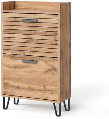 Vicco Schuhkipper Amber, Eiche Wotan, 59.8 x 100 cm mit 2 Fächern