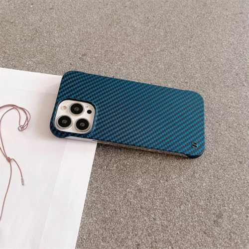 JIASHM Per iPhone XR Custodia per telefono ultrasottile in fibra di carbonio opaca con copertura dell'obiettivo (per iPhone XR/blu)