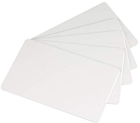 ID Zone Premium Weiße Blanko-Kunststoff CR80 30 mm PVC Karten für Ausweis-Drucker (100 Stück)