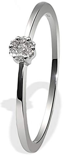 goldmaid Damenring Weißgold 585 Glamourfassung 7 Brillanten zus. 0,06 ct.