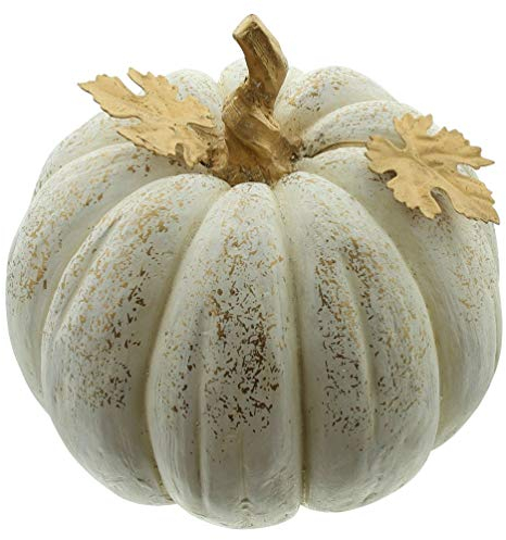 FRANK FLECHTWAREN Kürbis White, groß Ø 25 x 22 cm, herbstliche Deko