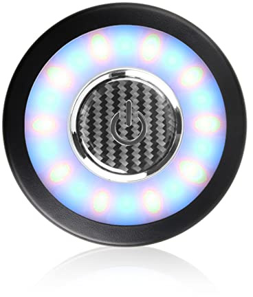 Teguangmei Luci per Tettuccio Auto LED Plafoniera Senza Fili USB Ricaricabile Lampada da Parete per Vano di Carico per Camion/Barca/Armadio Camera da Letto/Luce da Campeggio(Giallo Caldo-Blu Ghiaccio)