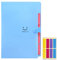 KONVINIT Mappe A4,Dokumentenmappe mit 4 Fächern erweiterbar Fächermappe aus Kunststoff,Mappen Ordnersystem Document Organizer Schule Organisation,blau