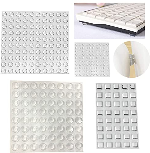 Amortisseur porte placard, 304 Pcs Tampon Caoutchouc Transparent Pieds, Butées de Protection en Caoutchouc pour portes de placard, cuisine, salle de bain, bureau (4 tailles-304 Pièces)