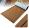 1pc 240*90*0.6cm EVA-Schaum Faux Teak Boat Decking Sheet rutschfeste Matte selbstklebende Marine Bodenbelag Teppich für Boote Yachten Schiffsdecks Schnellboote Surfbretter (Hellbraun über Schwarz)