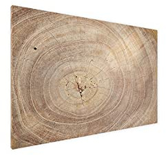ALLboards Metallische Magnettafel BAUMSTAMM NATUR BAUMKERN 60x40cm MetalBoards Memoboard für jede Art von Magneten Magnetpinnwand zum Beschriften + 2 Marker, 6 Magnete und Schwamm im Lieferumfang