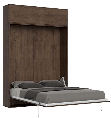 Doppelbett Kentaro Nussbaum mit Hängeschrank